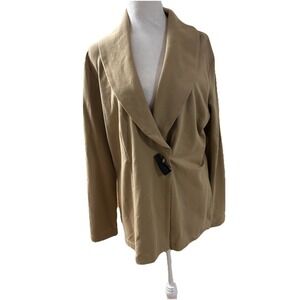 Talbots NWT Tan Knit Blazer SZ L (MSRP $88) Casual, Business